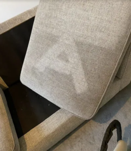 upholstery cleaning in bristol showing results of before and after from aura floor care